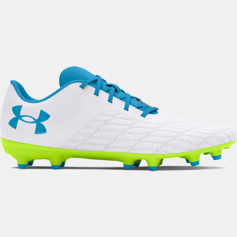 Unisex  Under Armour  Magnetico Select 3 FG Football Boots White / High Vis Yellow / Capri 11.5